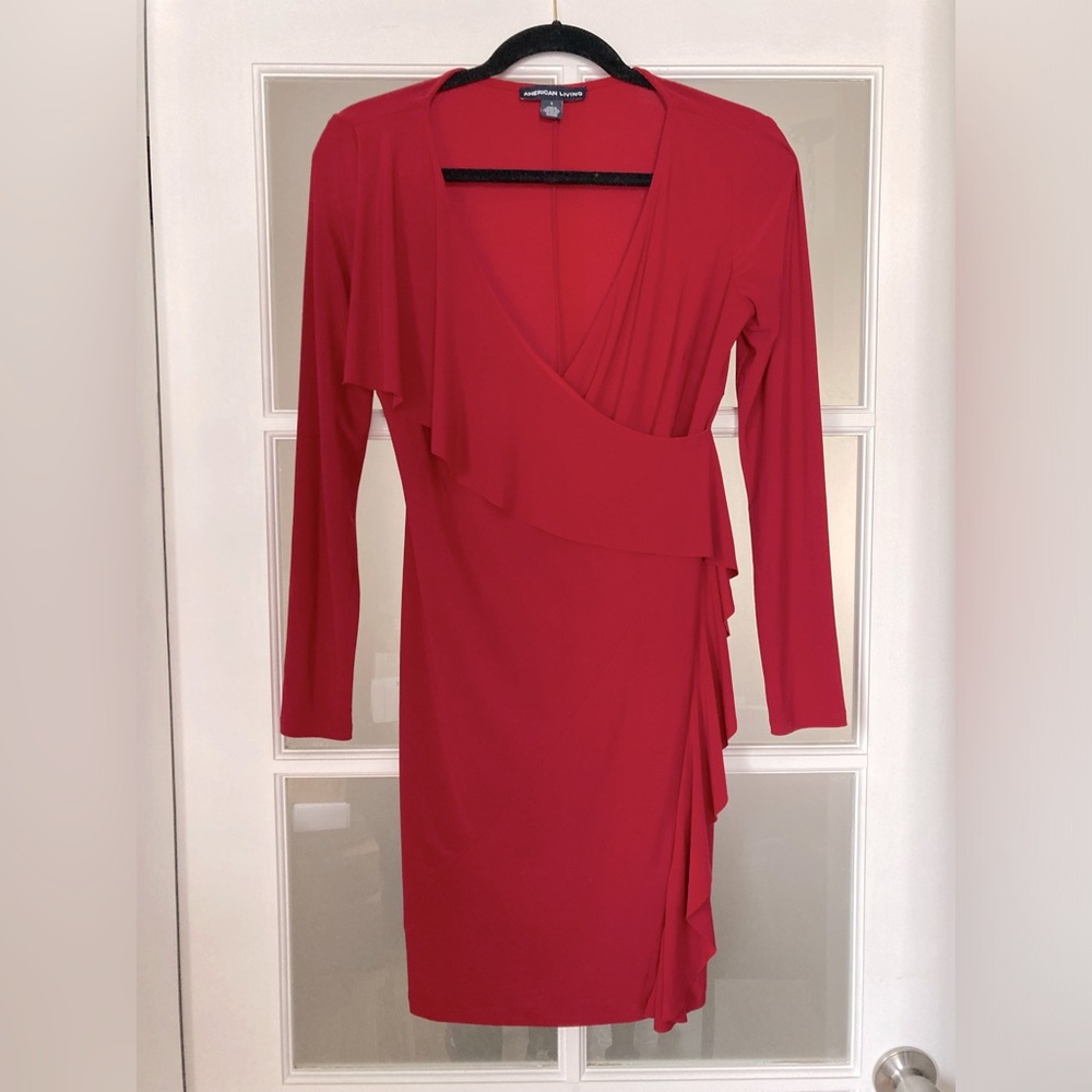 American Living Red Wrap Dress - Size 2